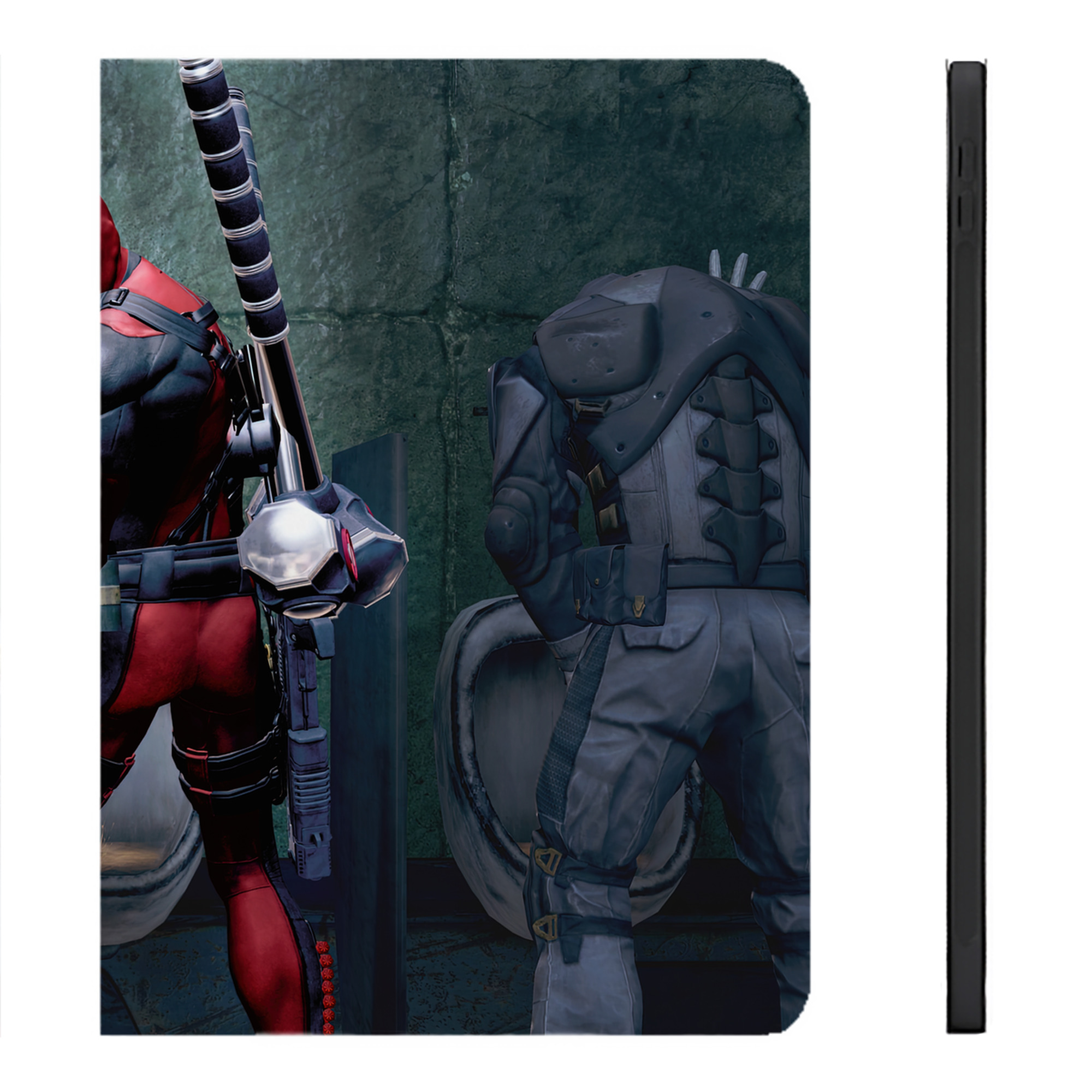 （画像用） Deadpool デッドプール IPadケース ペンホルダー付き ブックスタイルデザイン